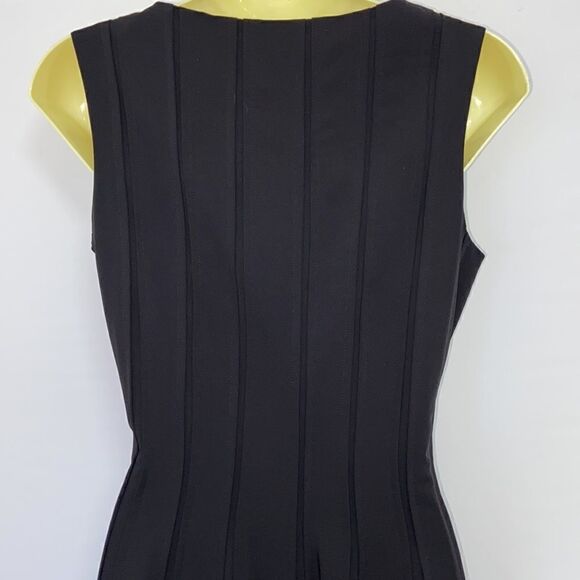 Calvin Klein Dress Black Cocktail Midi Length Elegant Excellent Sz 4 - Picture 8 of 9